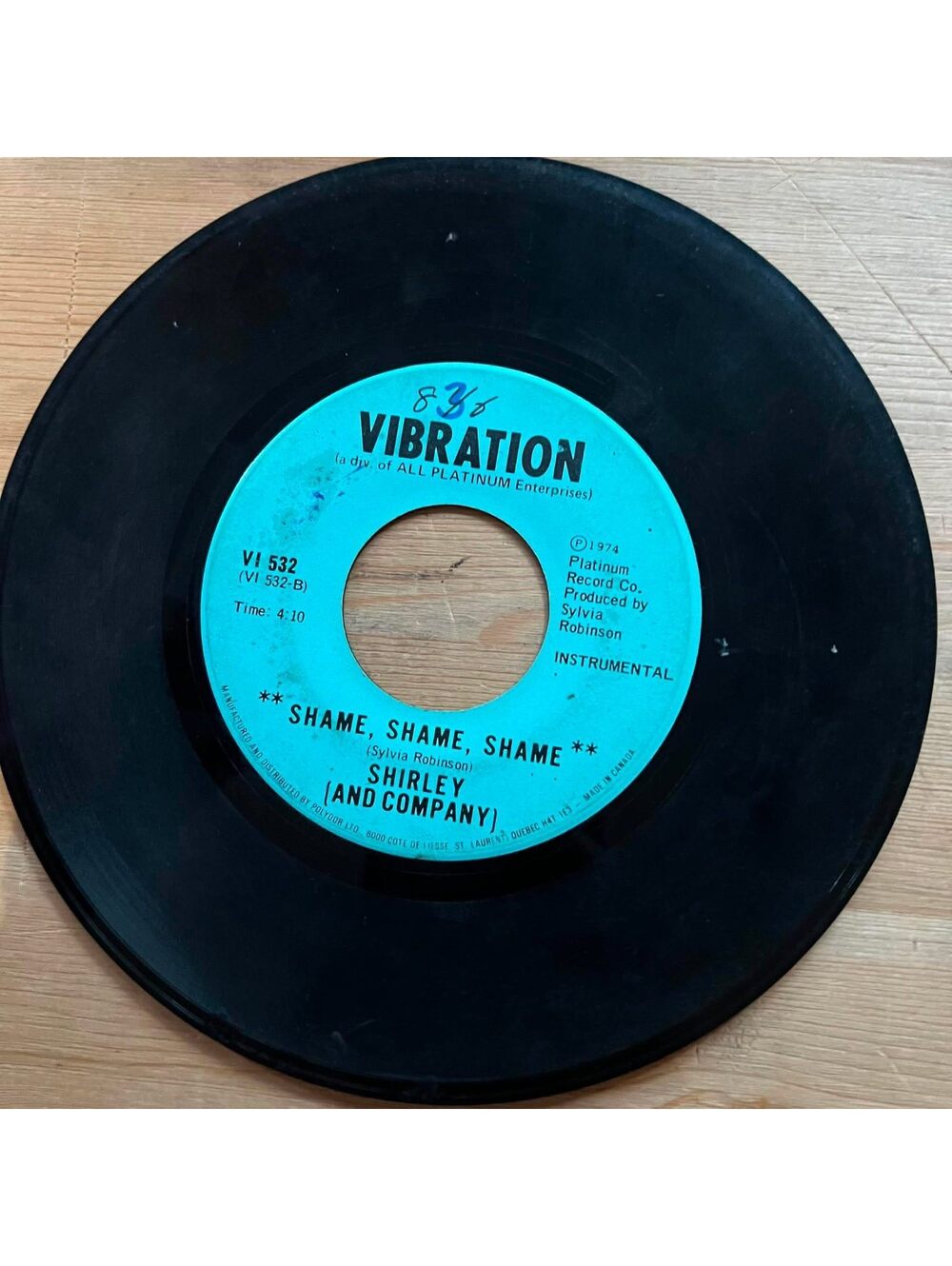 Shirley(And Company) - Shame, Shame, Shame 45rpm VG+ R05